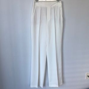 Zara woman white dress pant high waist flare m